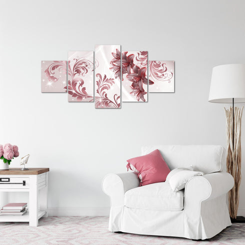 Wandbilder Wohnzimmer XXL Blumen Lilien Moderne Bild Abstrakt